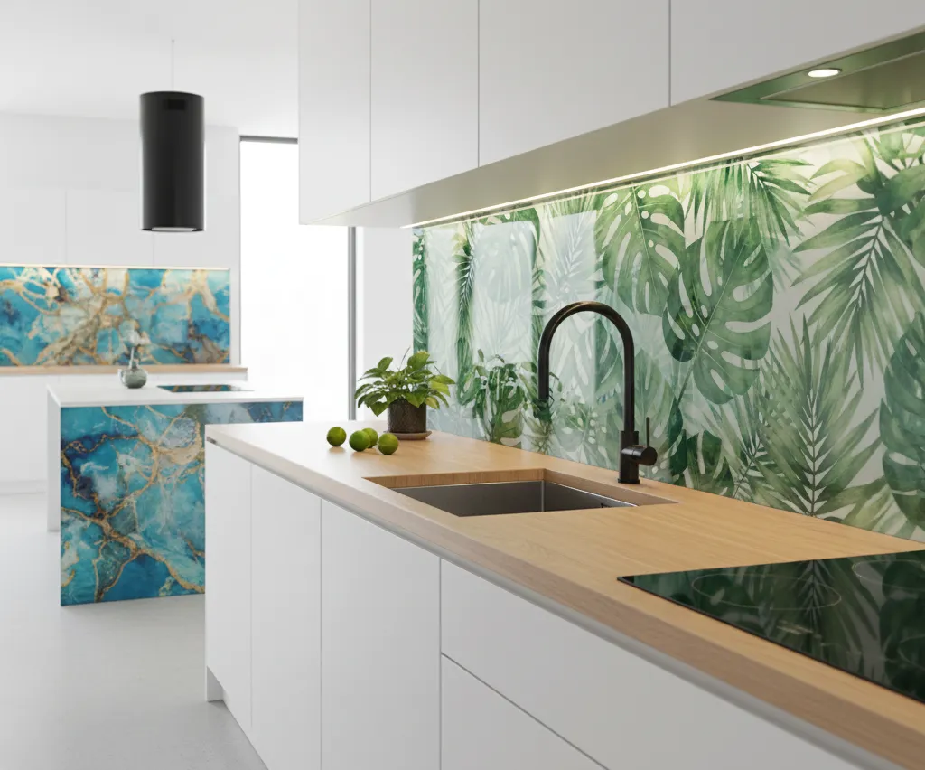 Printed Glass Splashback example